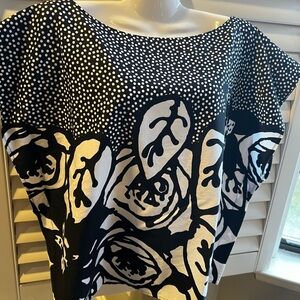 Anne Fontaine Elegant Black and White Women's Top